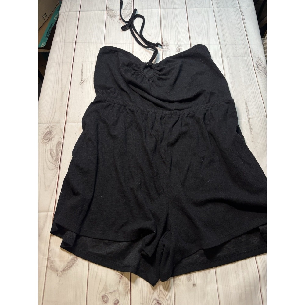 Women’s Old Navy XL Romper Black Tank Top Halter Top Elastic Waist